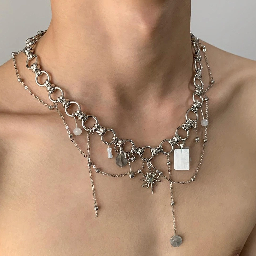 Layered Fringe Choker Necklace