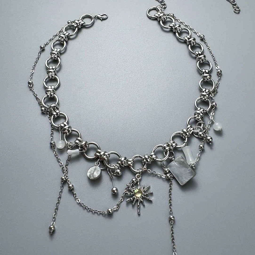 Layered Fringe Choker Necklace