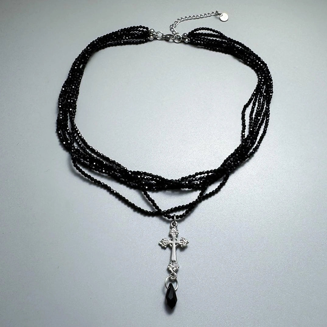 Accessories Layered Gothic Cross Choker Necklace