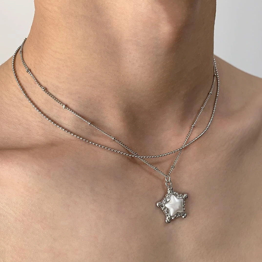 Accessories Layered Star Pendant Necklace