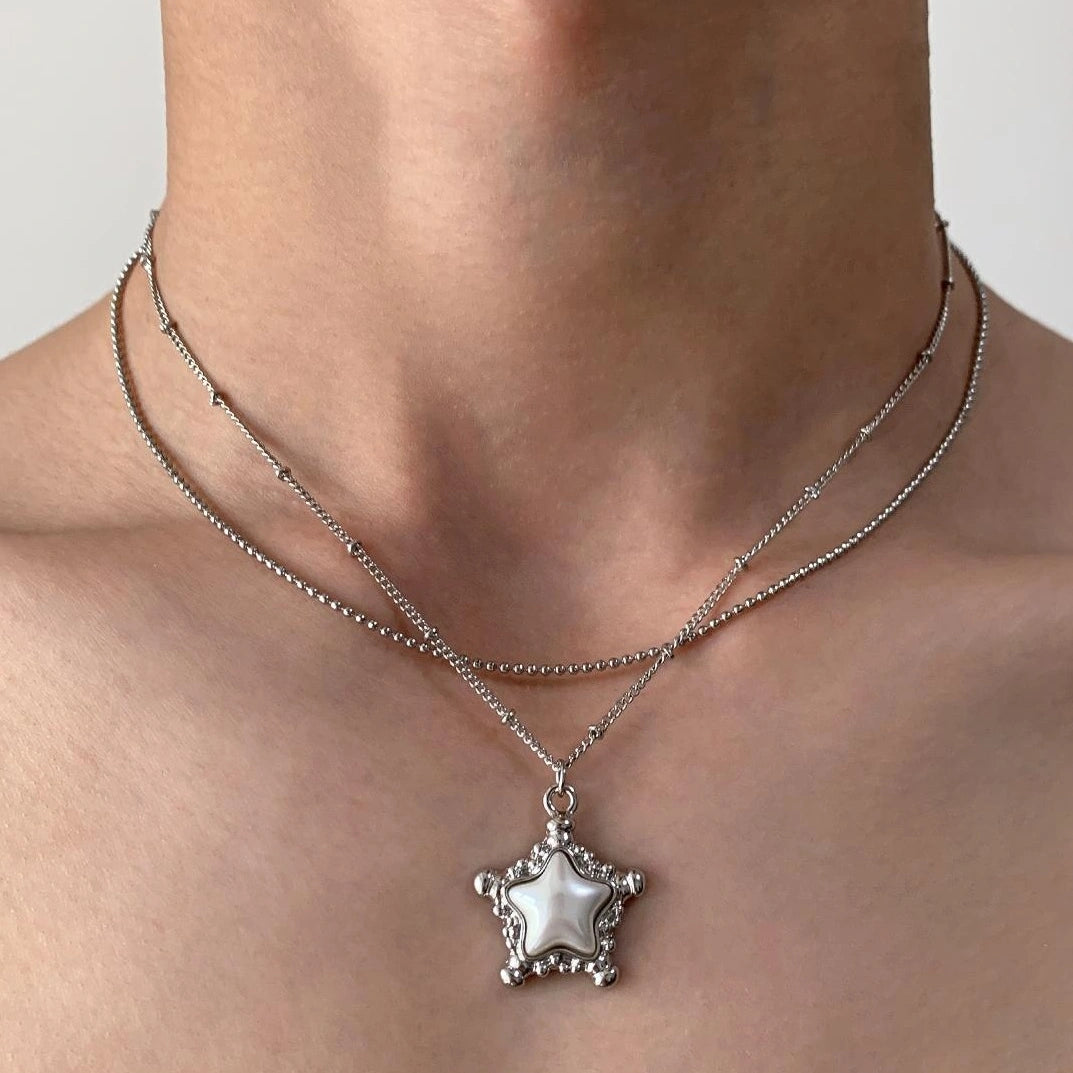 Accessories Layered Star Pendant Necklace