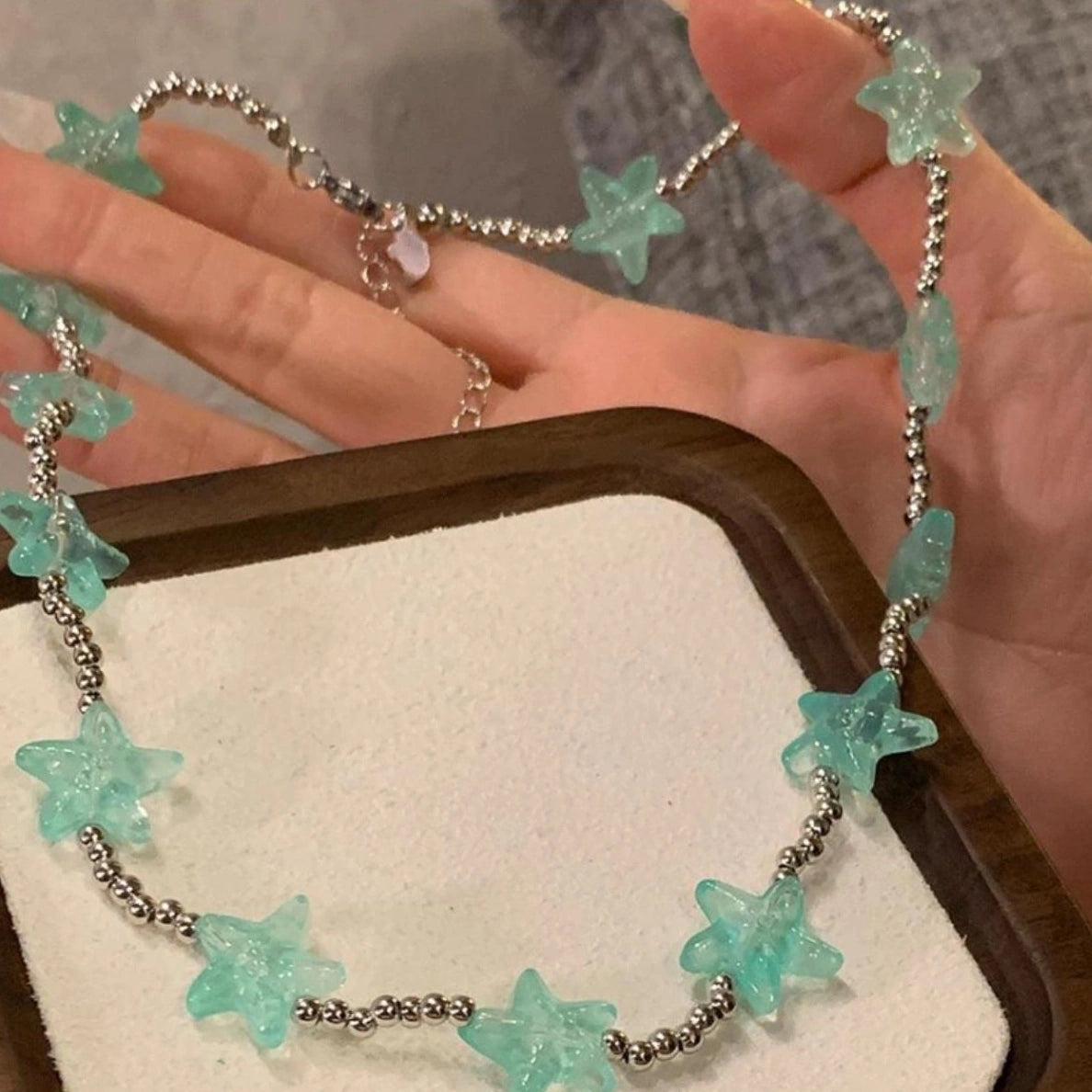 Accessories Mint Green Starry Sea Choker Necklace