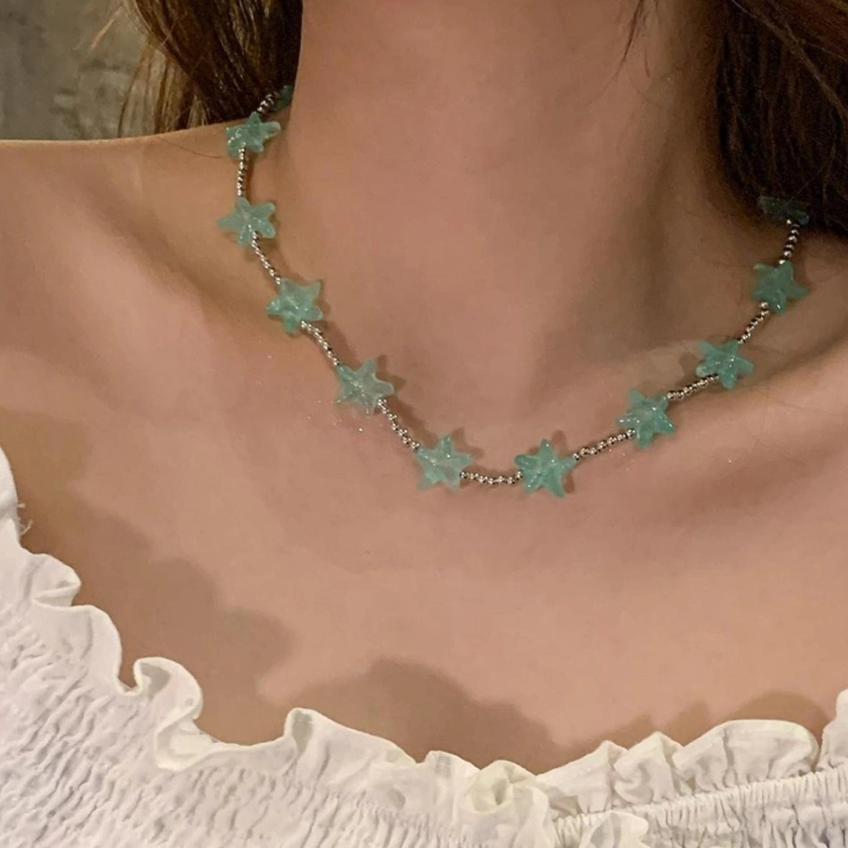 Accessories Mint Green Starry Sea Choker Necklace