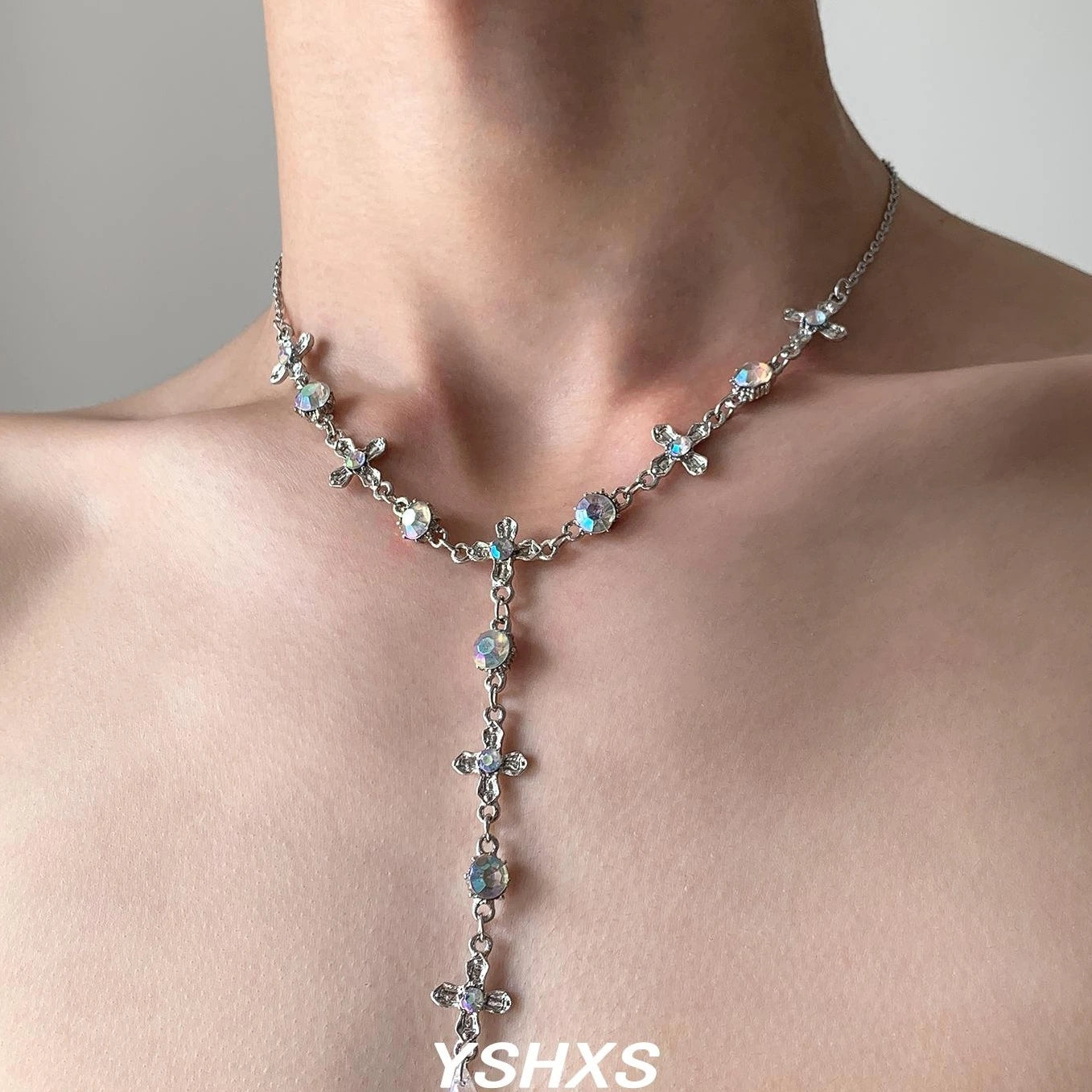 Accessories Moonstone Cross Layered Necklace
