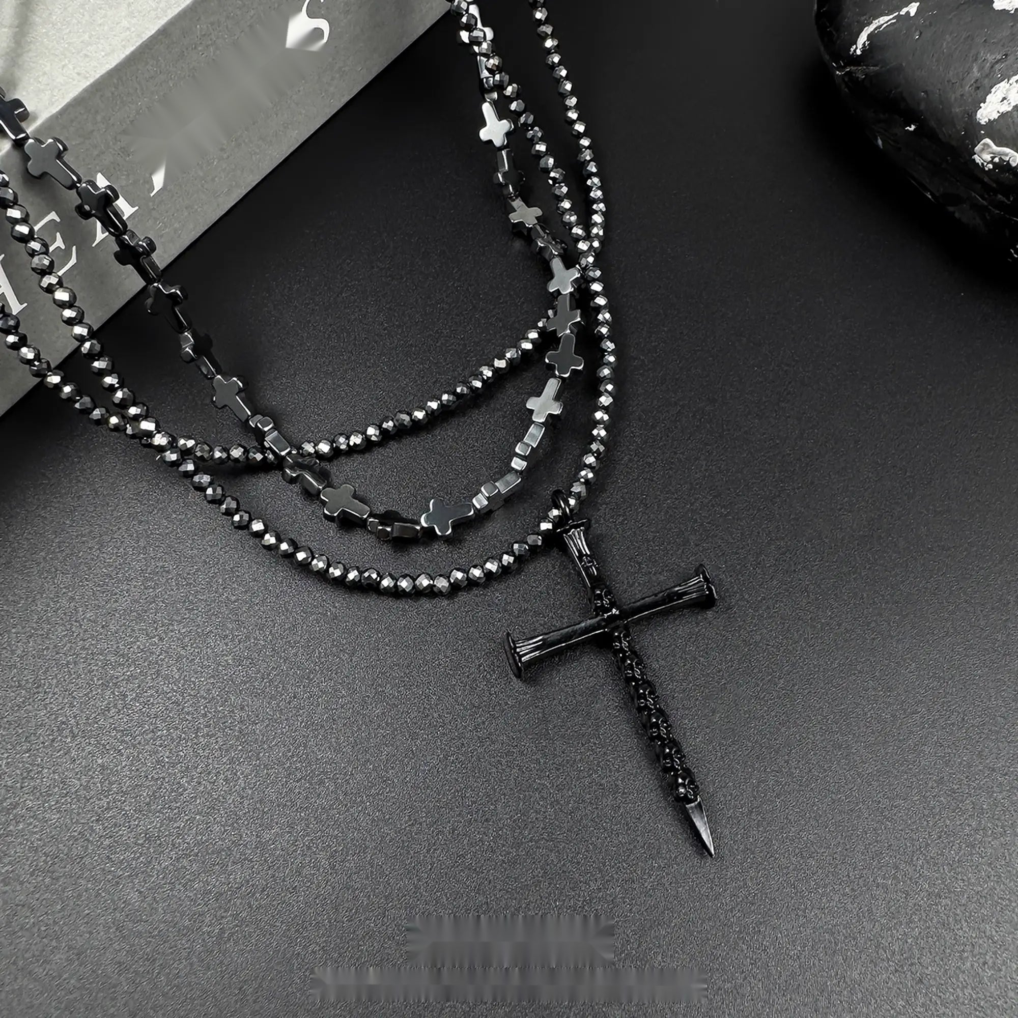 Accessories_Multi_Layer_Black_Obsidian_Gothic_Cross_Choker_Necklace_MISSTT