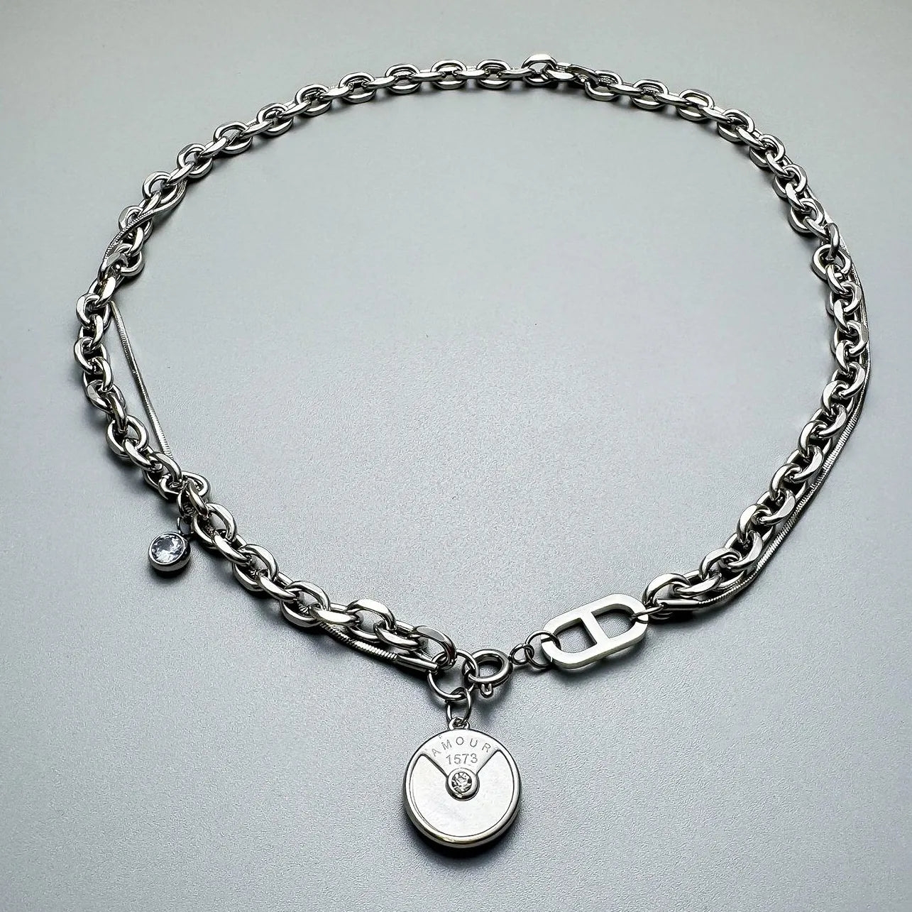 Accessories Multi Layer Coil Pendant Choker