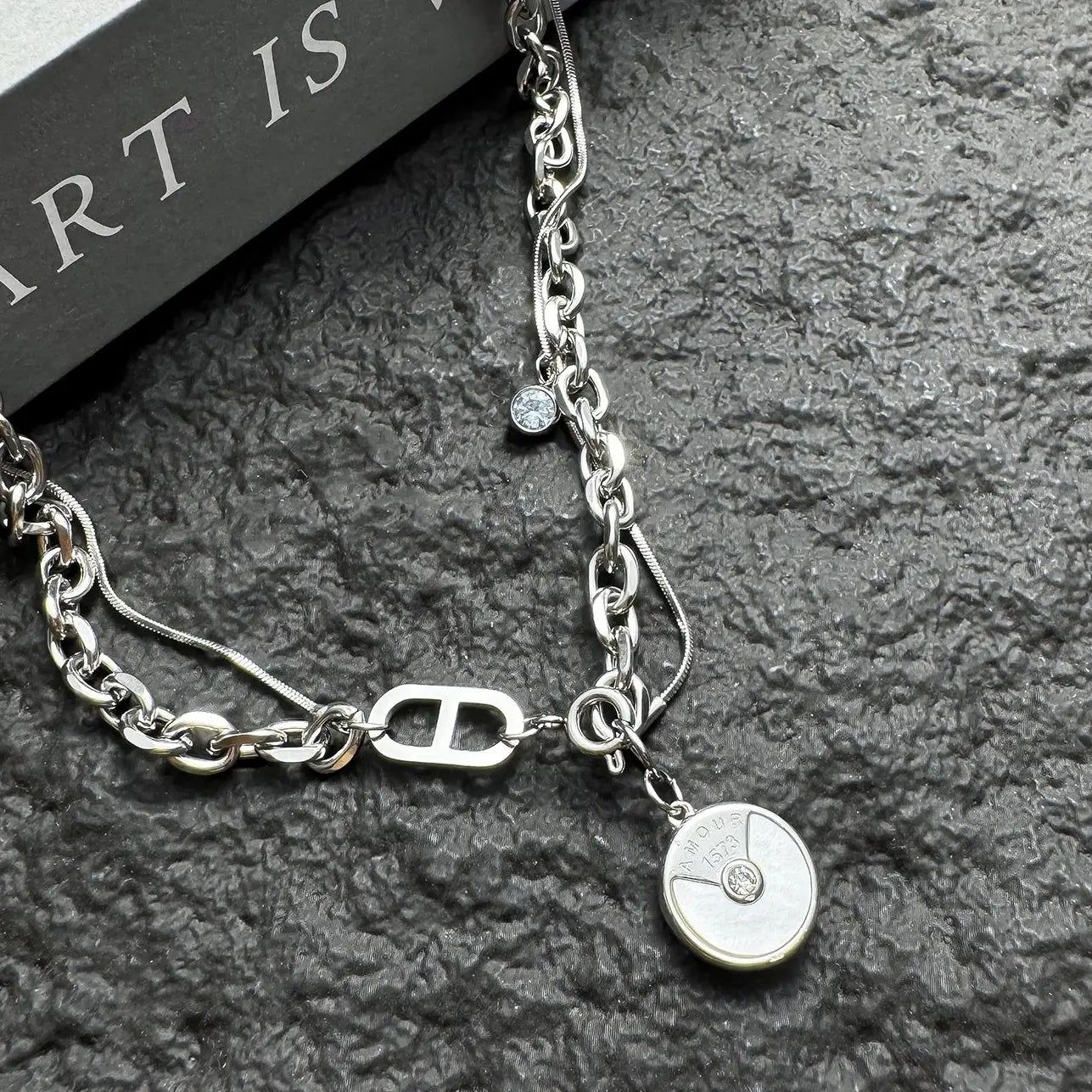 Accessories Multi Layer Coil Pendant Choker
