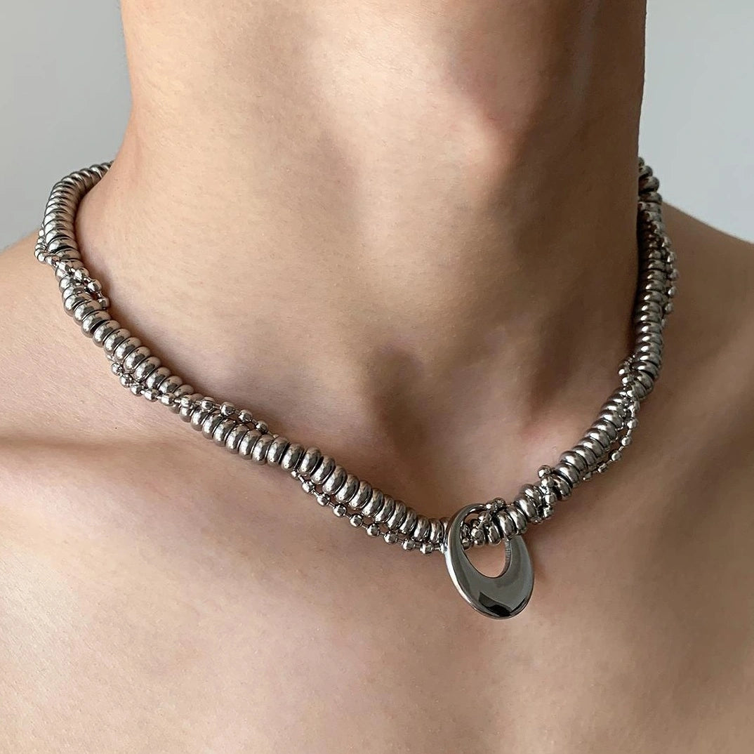 Accessories Multi Wrap Industrial Metal Choker Necklace