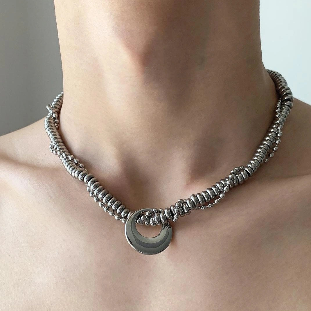 Accessories Multi Wrap Industrial Metal Choker Necklace