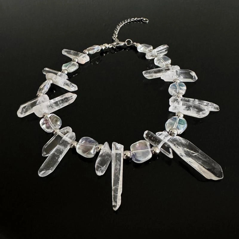 Accessories Natural Crystal Irregular Necklace Unisex