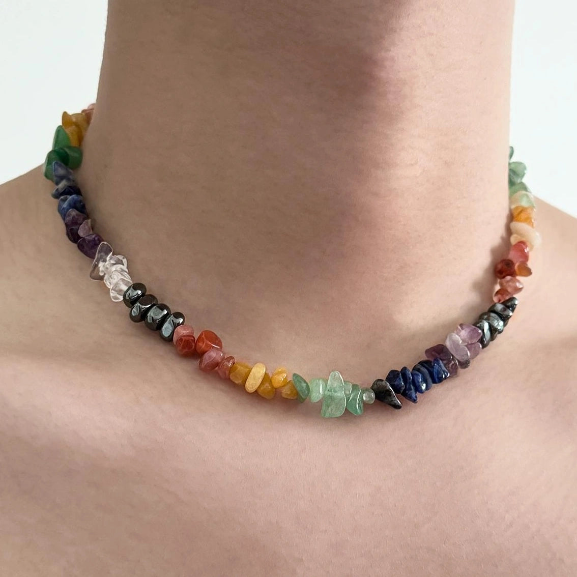 Accessories Natural Stone Color Necklace For Men And Women