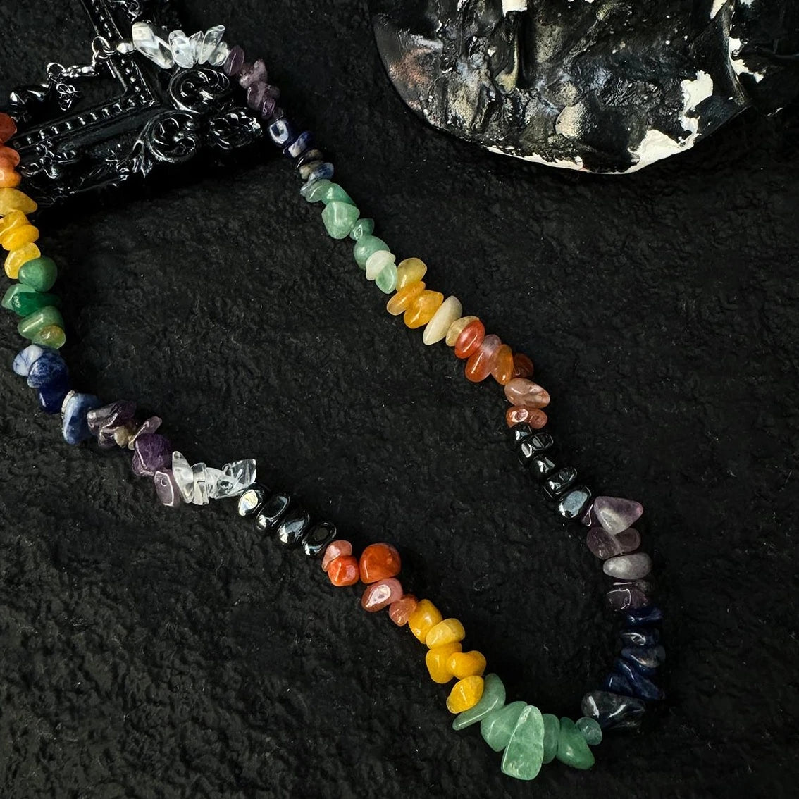 Accessories Natural Stone Color Necklace For Men And Women