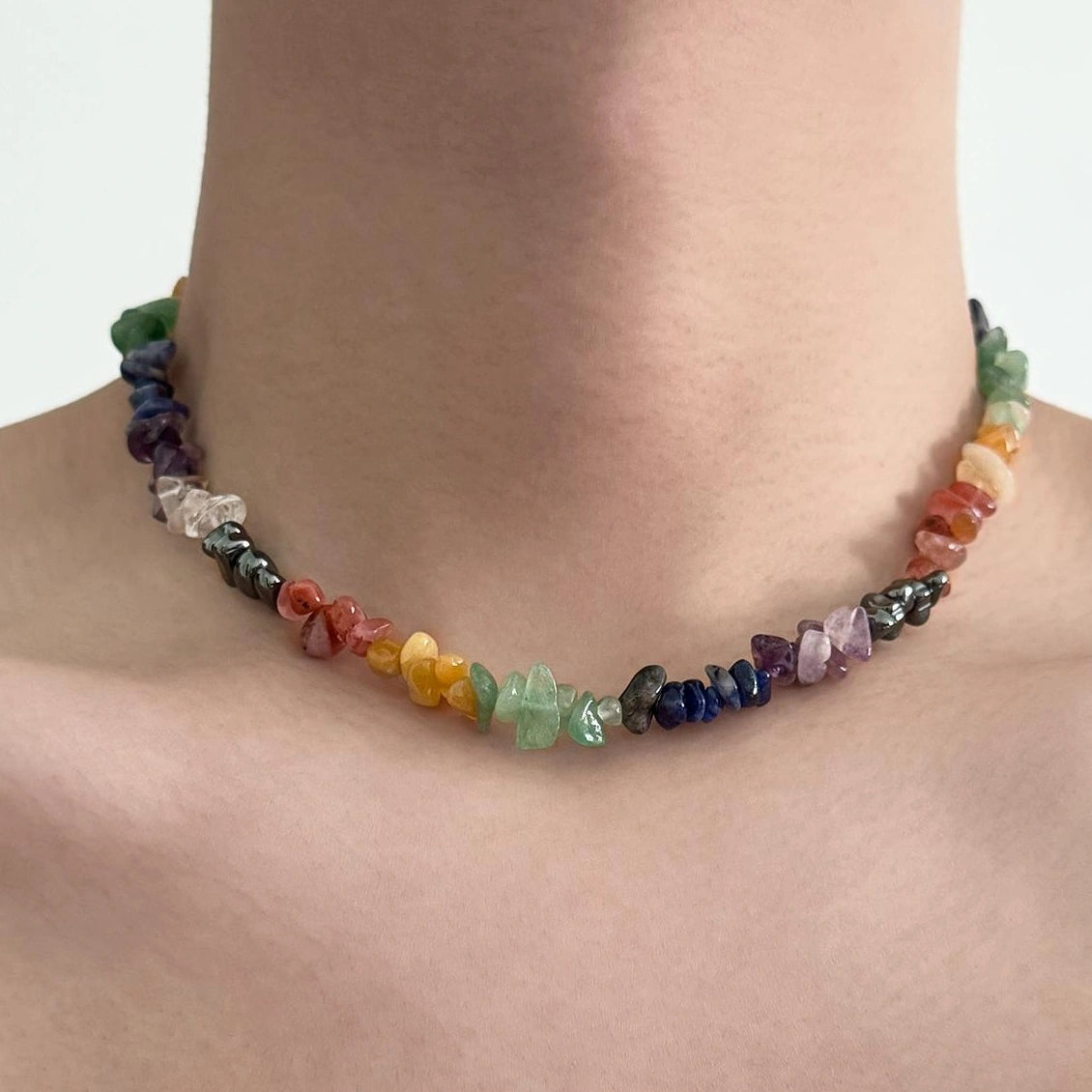 Accessories Natural Stone Color Necklace For Men And Women