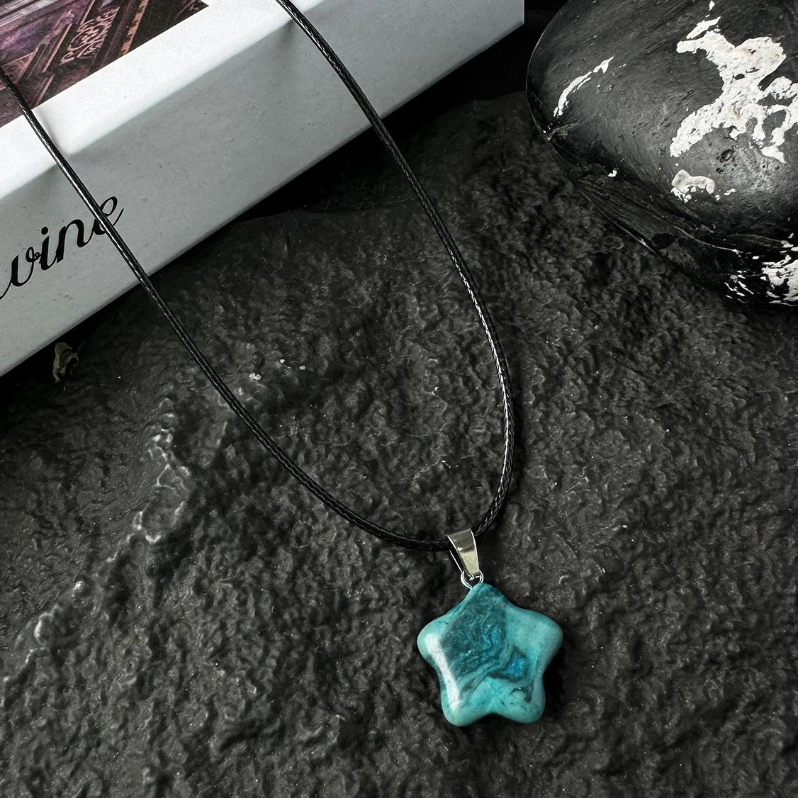 Accessories Natural Stone Star Pendant Necklace