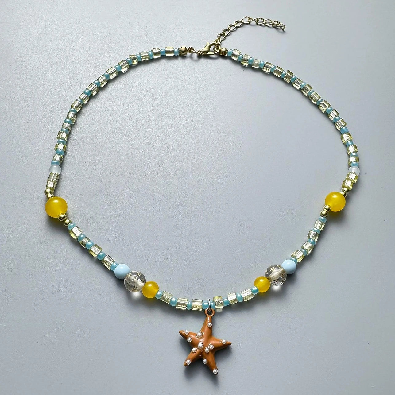 Accessories Ocean Breeze Citrus Starfish Beaded Necklace