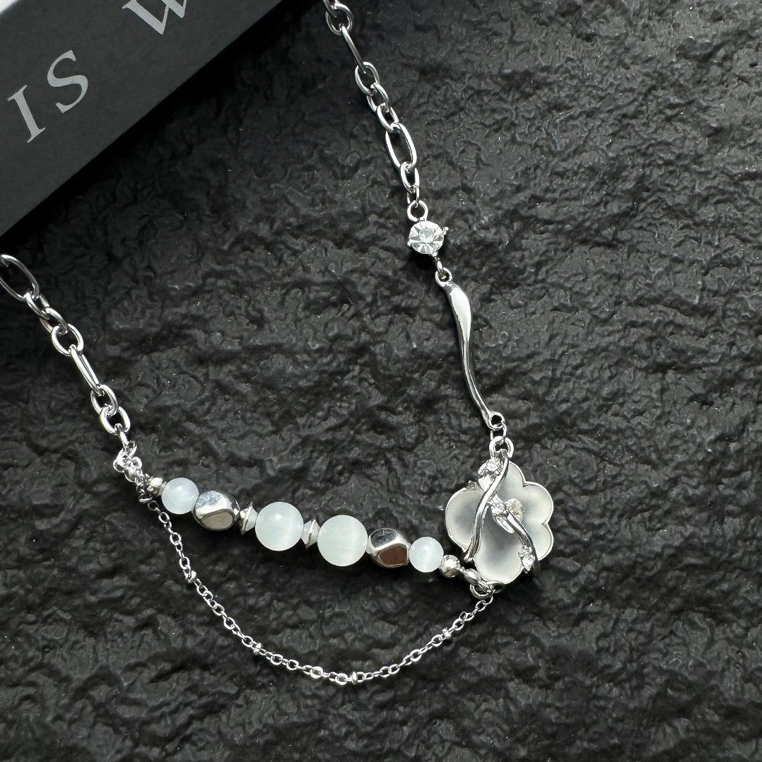 Accessories Opal Flower Pendant Necklace