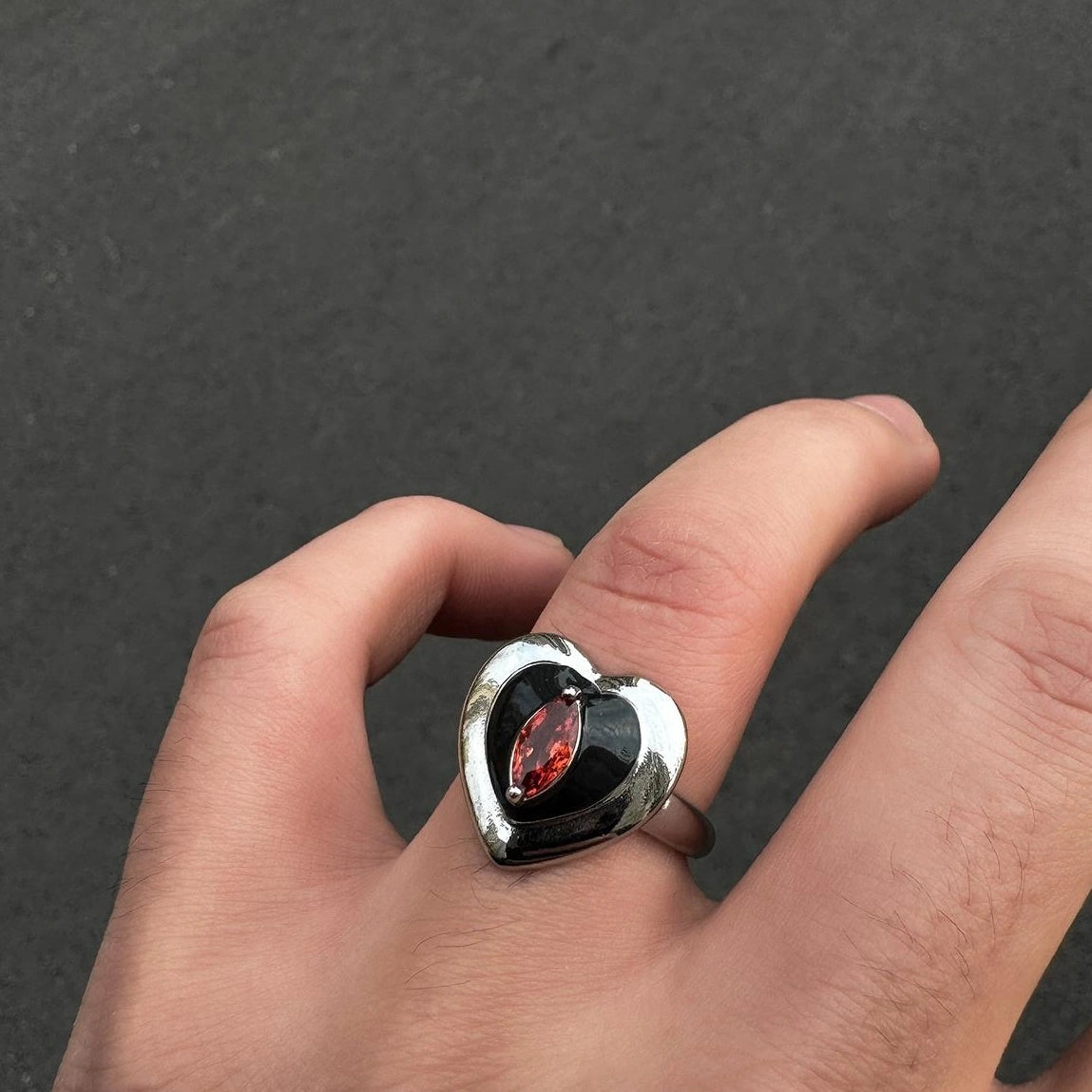 Accessories Open Heart Ring Minimalist Stackable Design
