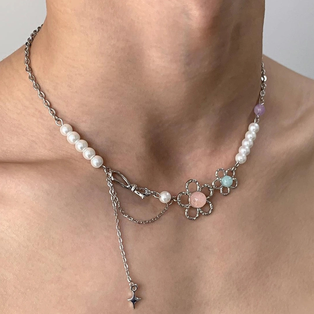 Accessories Pearl Bloom Tassel Choker