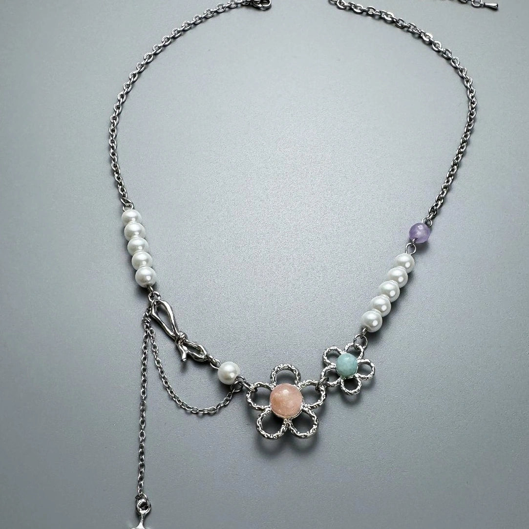 Accessories Pearl Bloom Tassel Choker