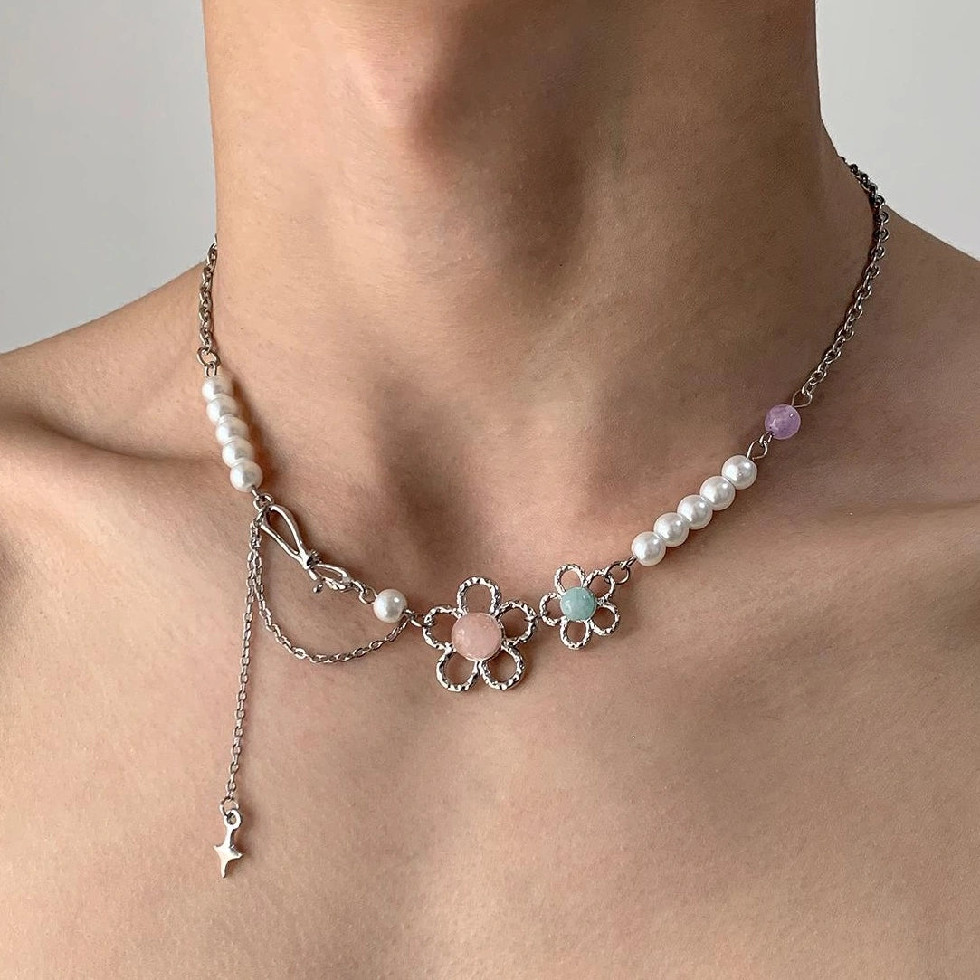 Accessories Pearl Bloom Tassel Choker