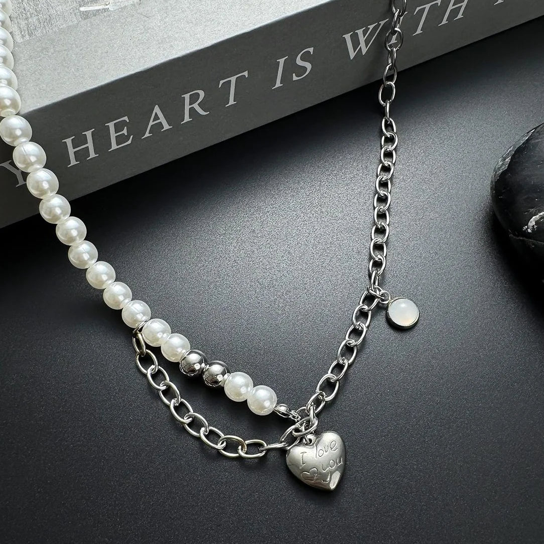 Accessories Pearl Fringe Y2k Choker Necklace