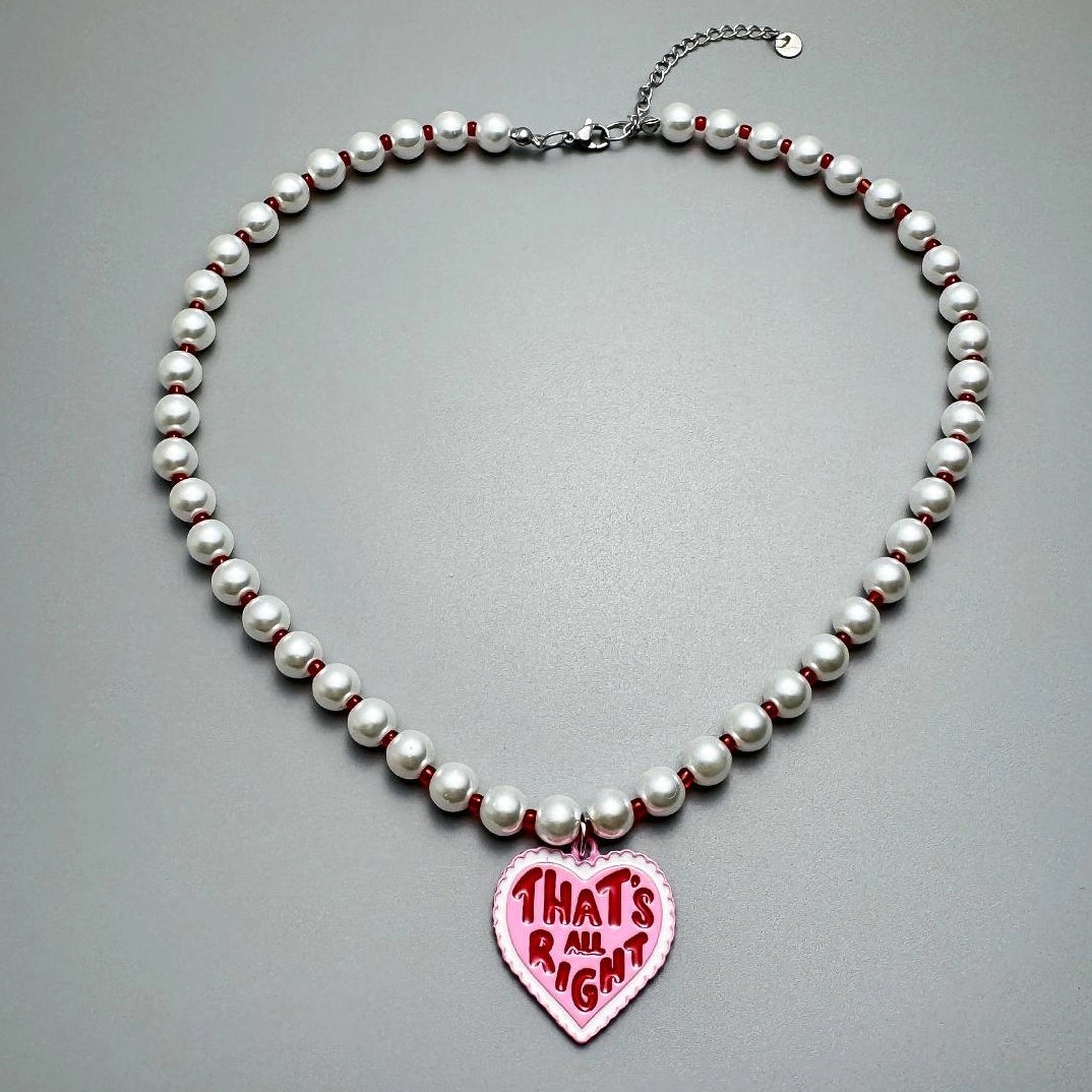 Accessories Pearl Pendant Letter Necklace