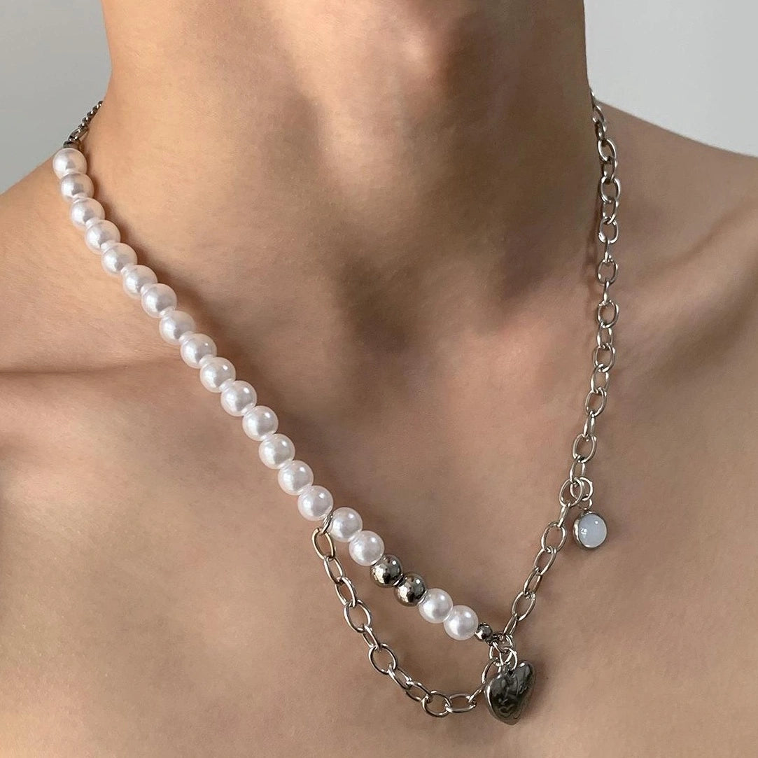 Pearl Tassel Y2k Choker Necklace