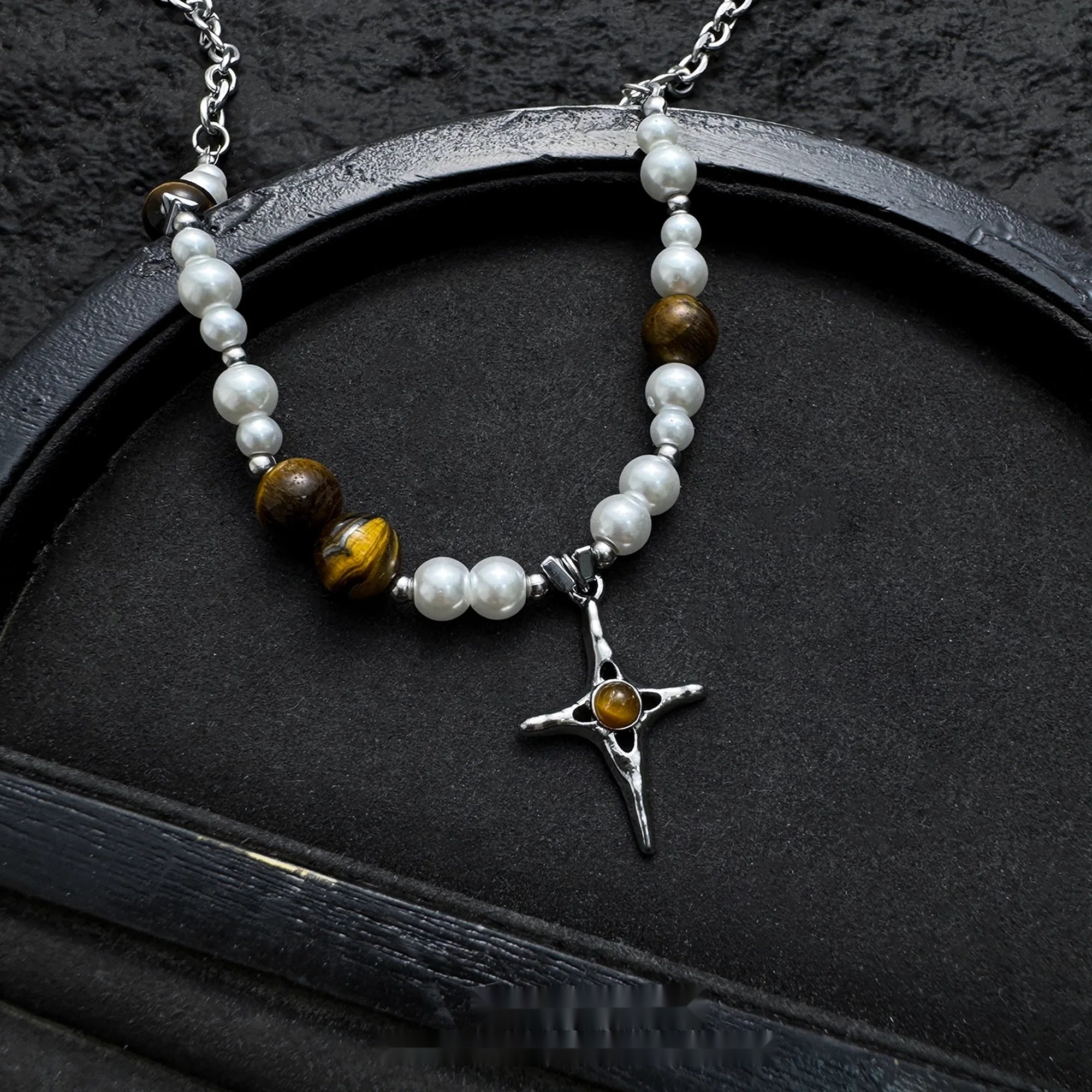 Accessories_Pearl_&_Cat_S_Eye_Cross_Pendant_Choker_Necklace_MISSTT