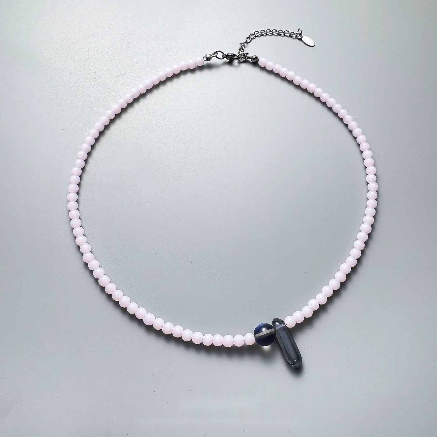 Accessories_Pink_Crystal_Beaded_Necklace_With_Stone_Pendant_MISSTT