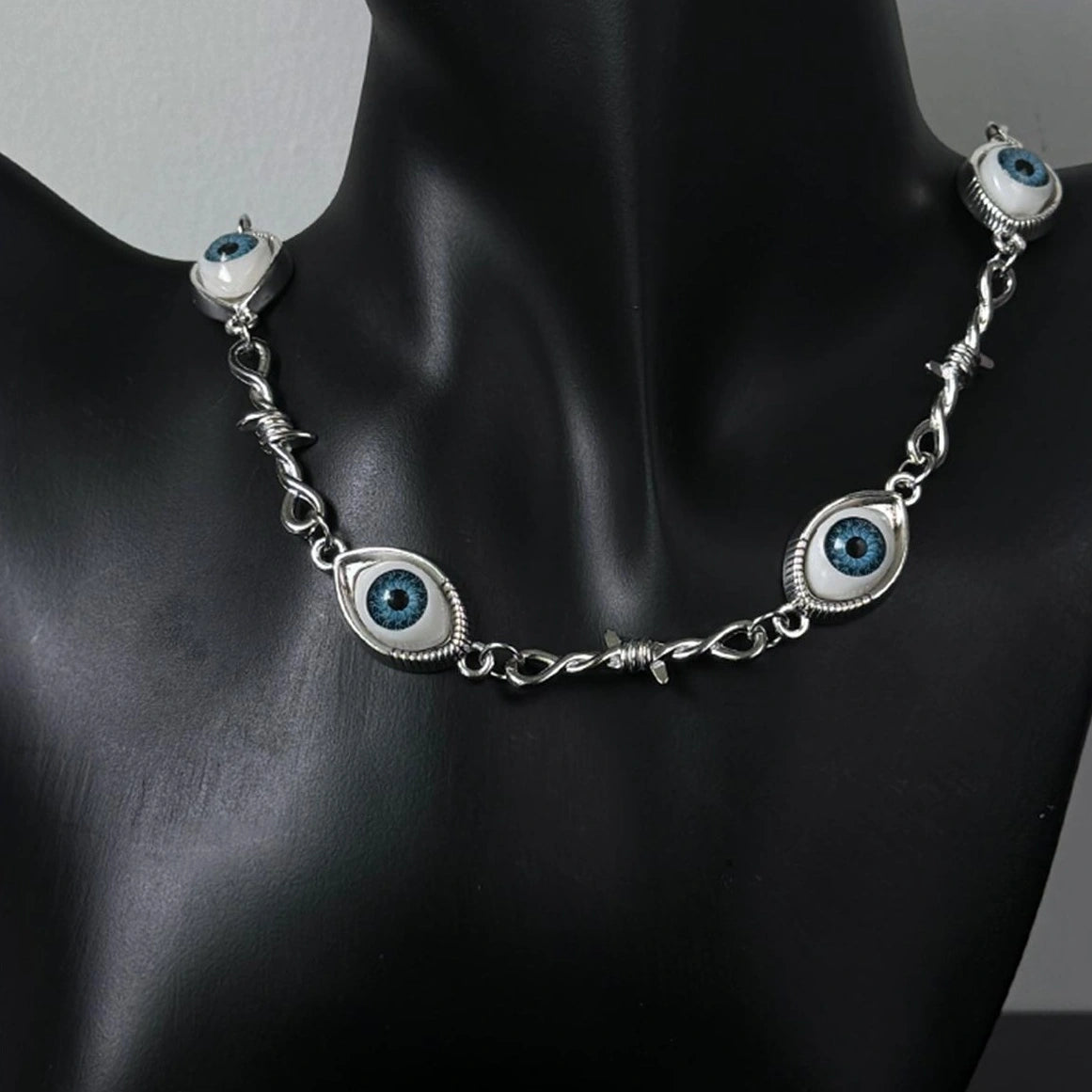 Accessories Punk Gothic Demon Eye Statement Necklace