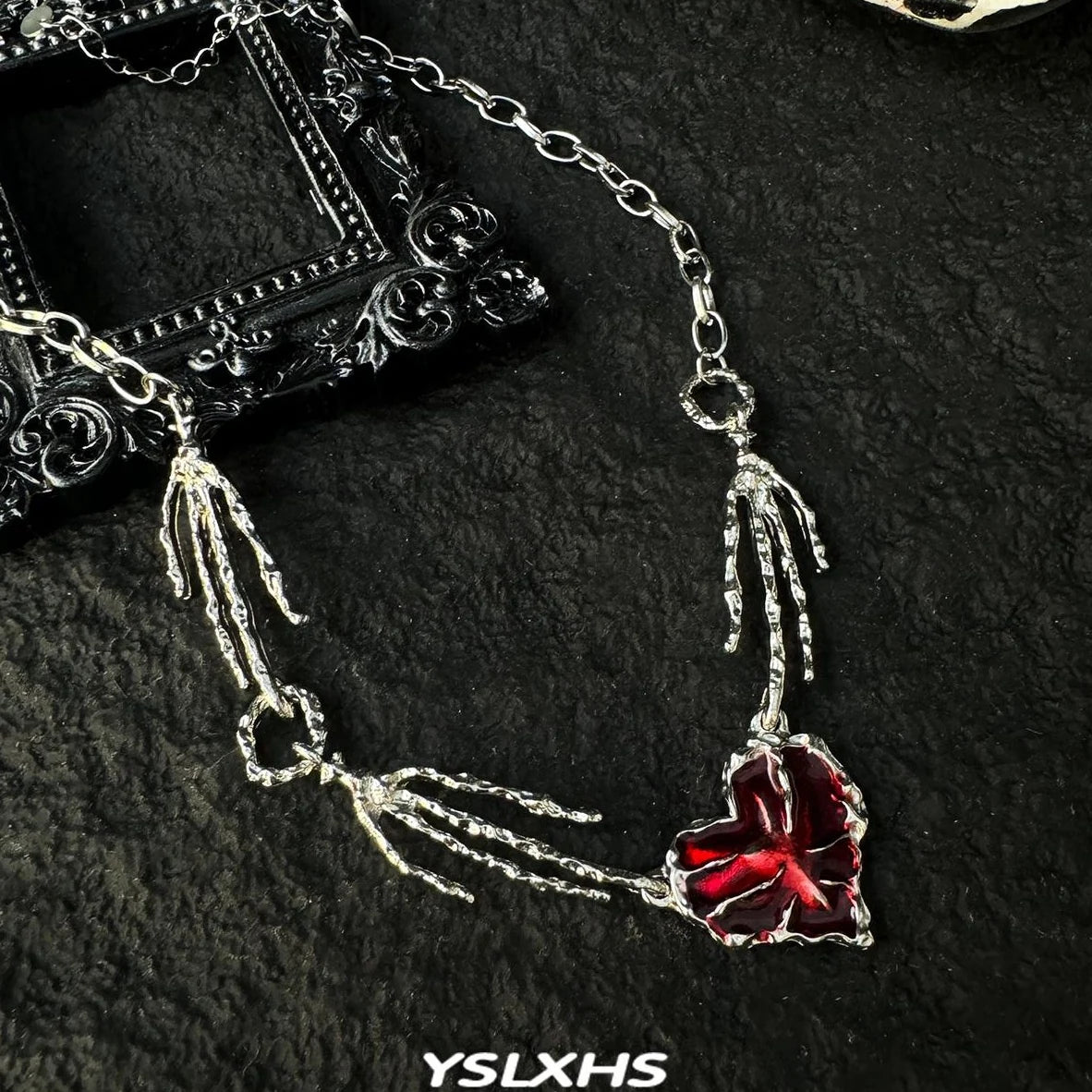 Accessories Punk Red Heart Choker Necklace