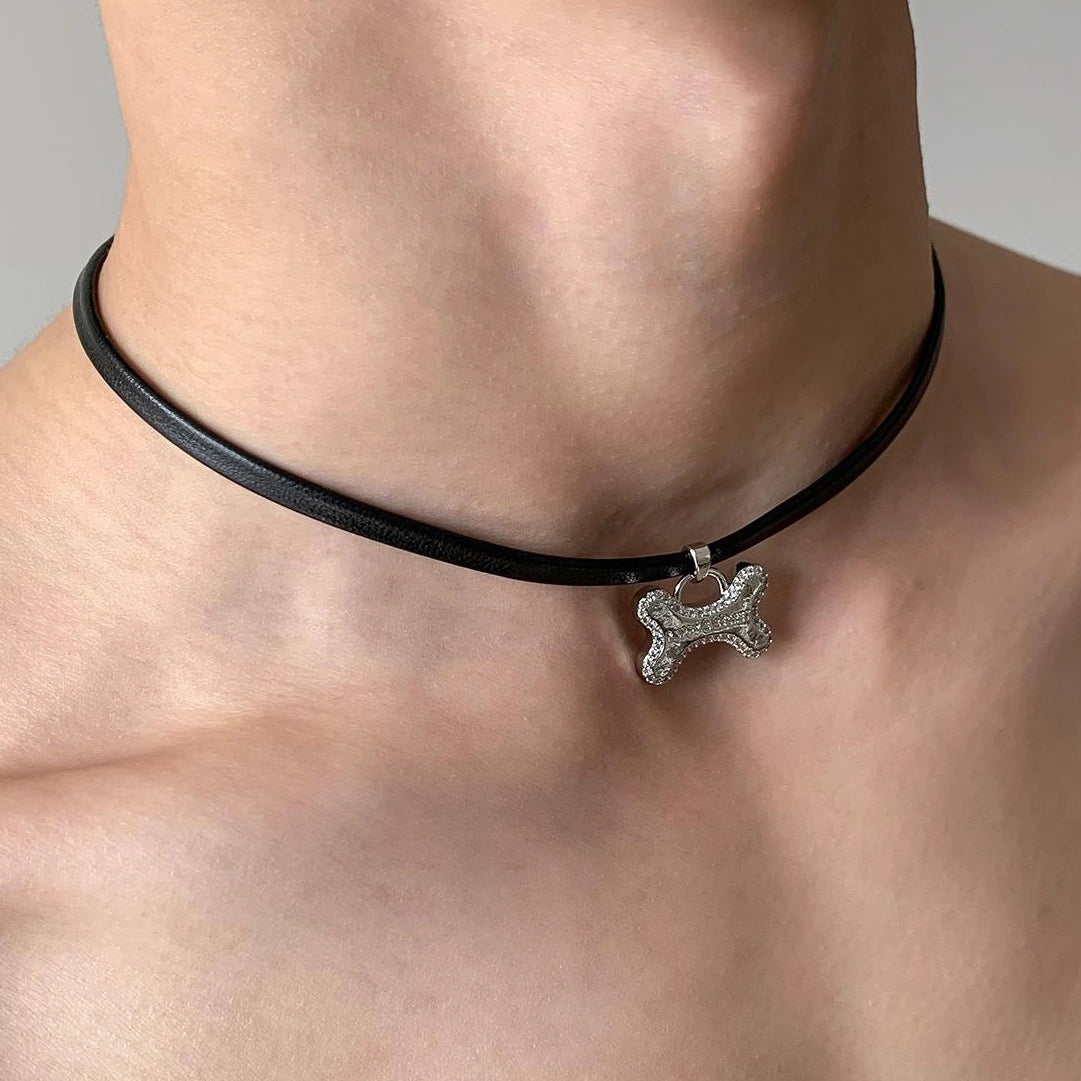 Accessories Puppy Bone Sweet Punk Choker Necklace