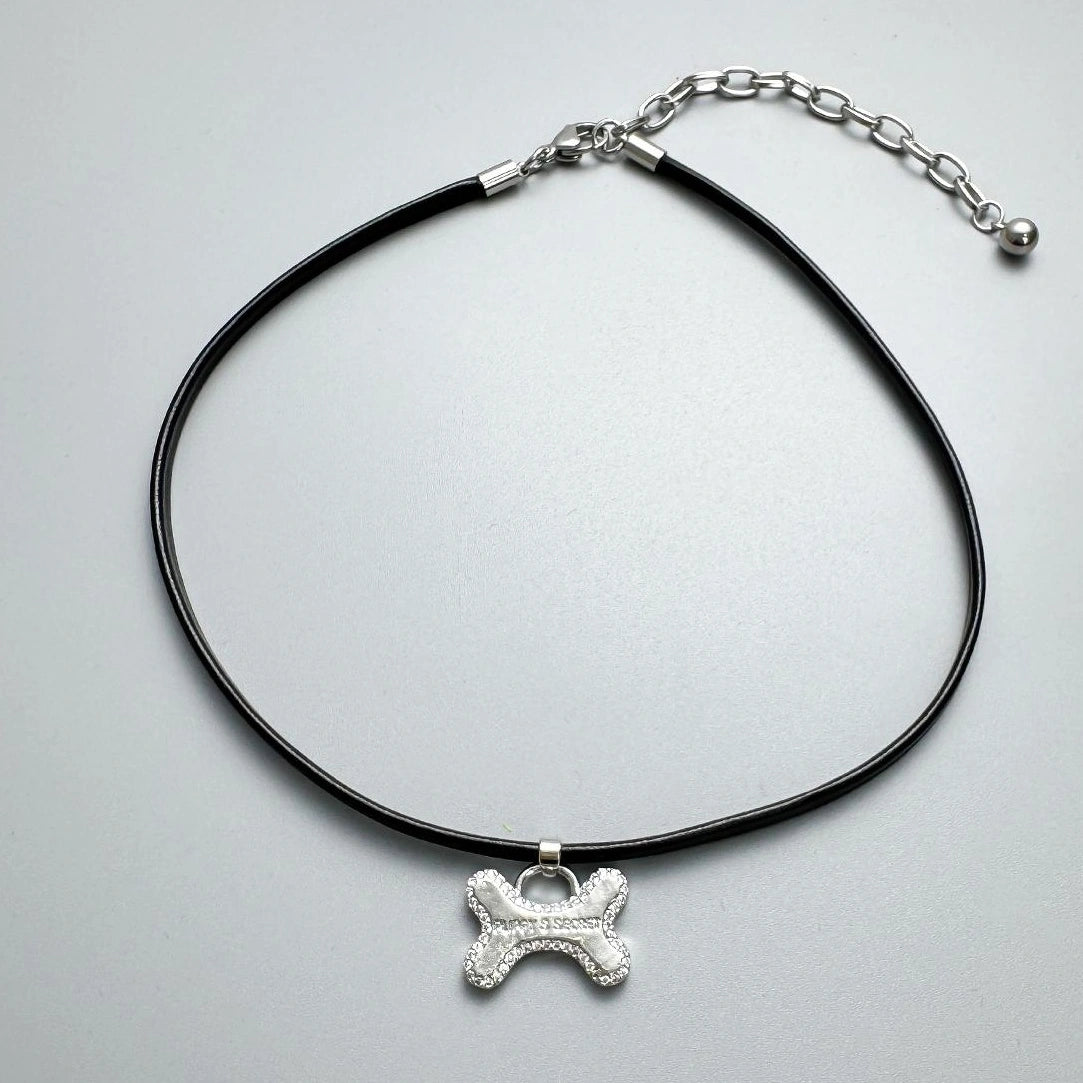 Accessories Puppy Bone Sweet Punk Choker Necklace