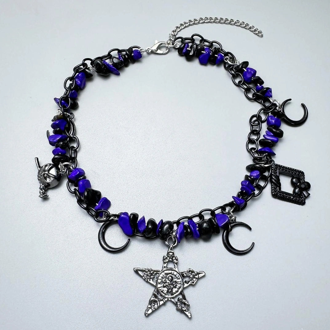 Accessories Retro Starry Crystal Choker Necklace