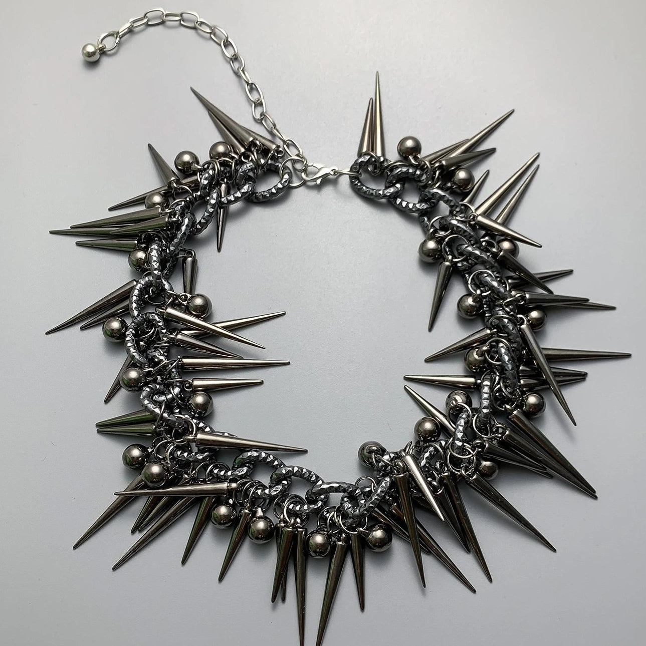 Accessories Rivet Bead Fringe Statement Necklace