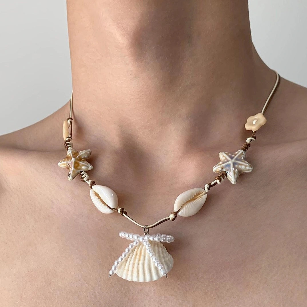 Accessories Seashore Starfish Shell Pendant Necklace