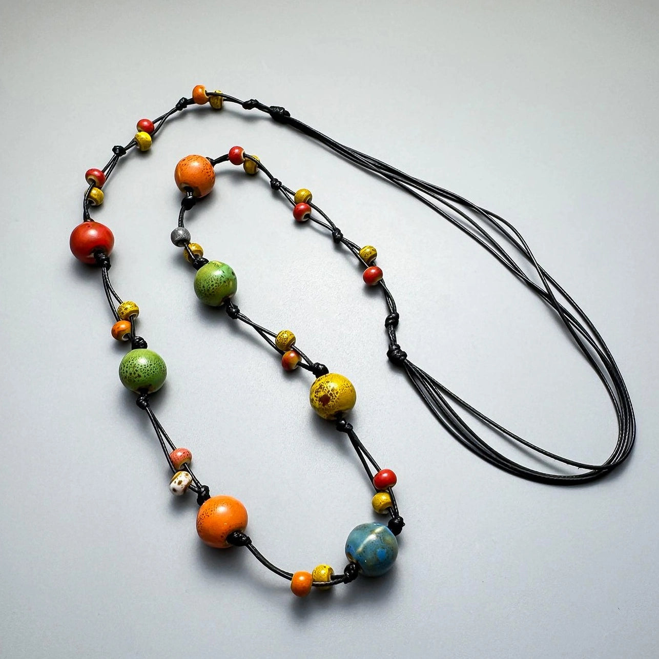 Accessories Self Adjusting Ceramic Bead Necklace
