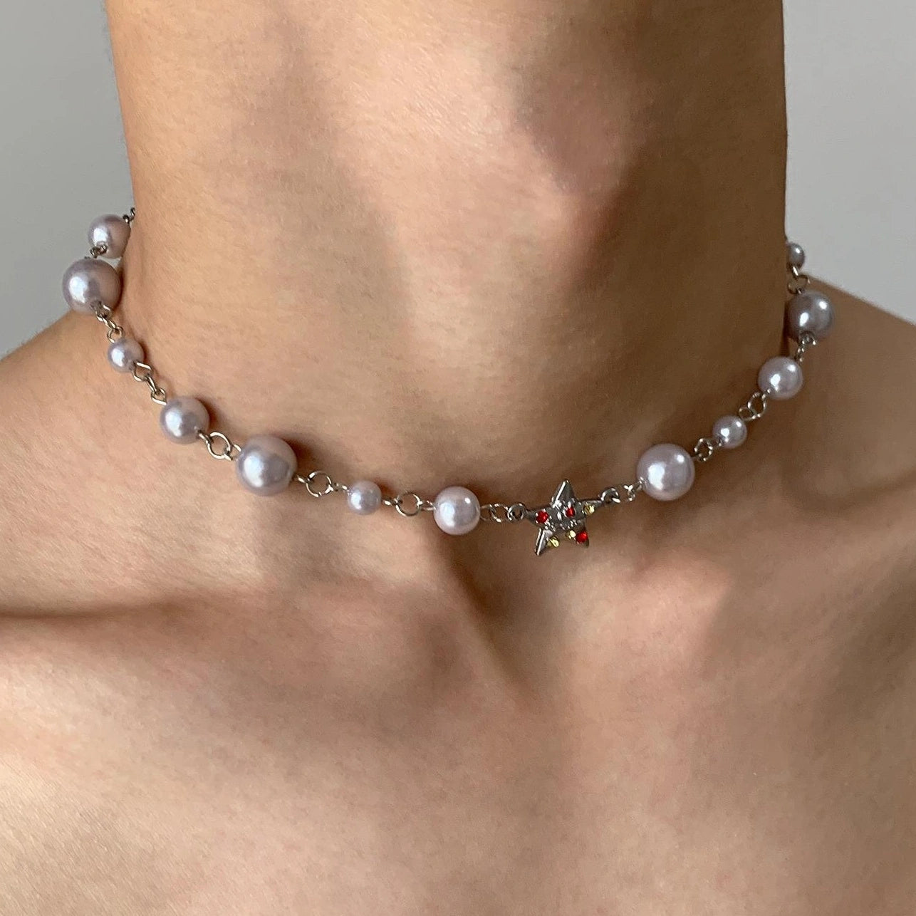 Accessories Star Pearl Beaded Necklace