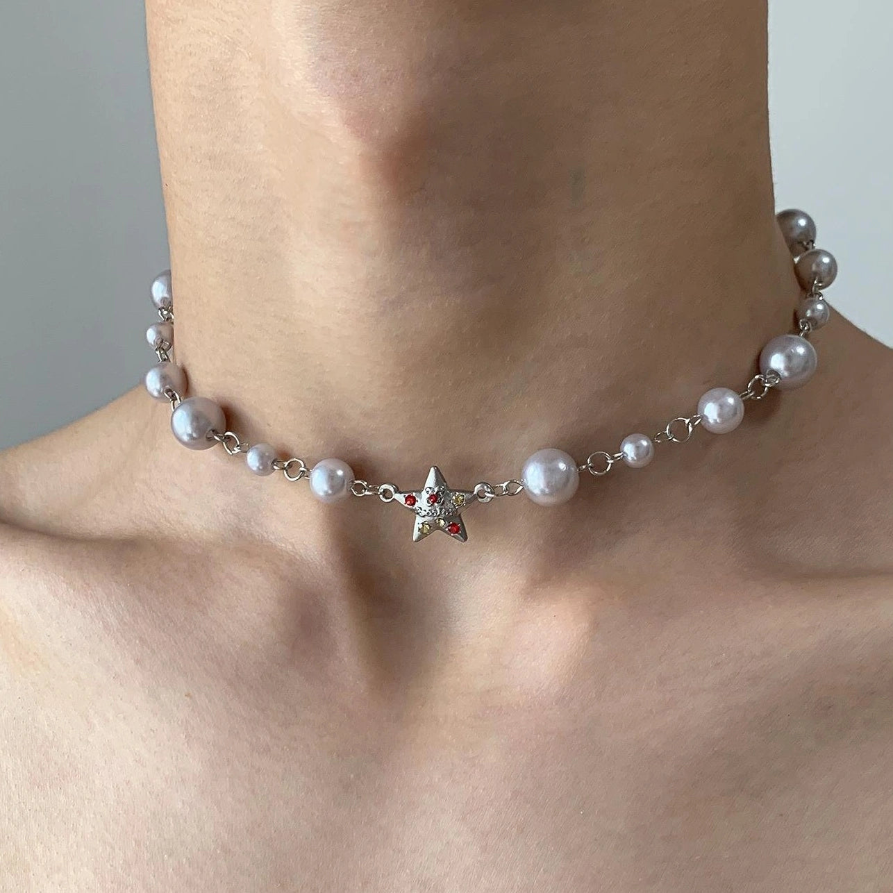 Accessories Star Pearl Beaded Necklace