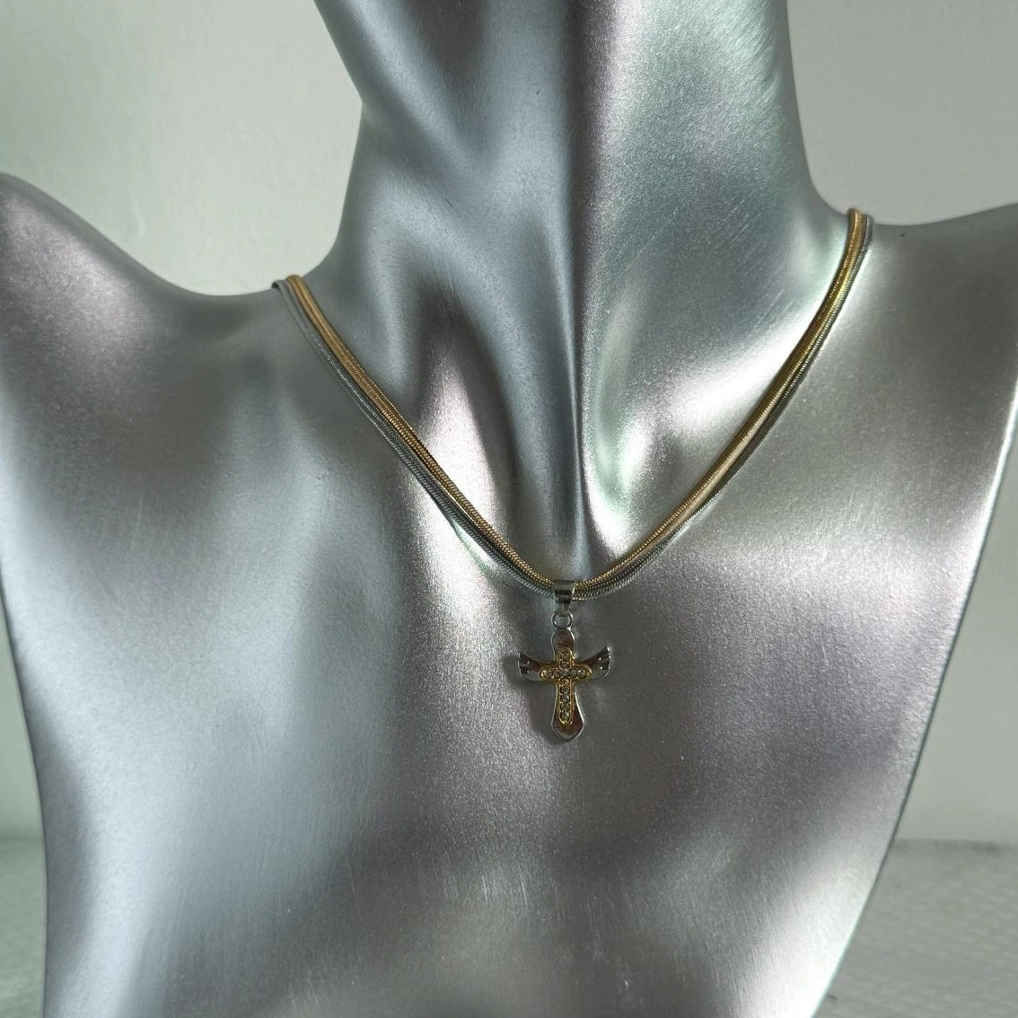 Accessories Stylish Cross Pendant Choker Necklace For Men