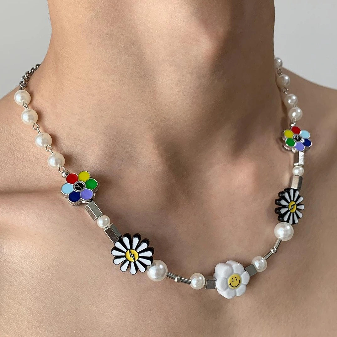 Accessories Sunflower Daisy Chain With Imitation Pearl