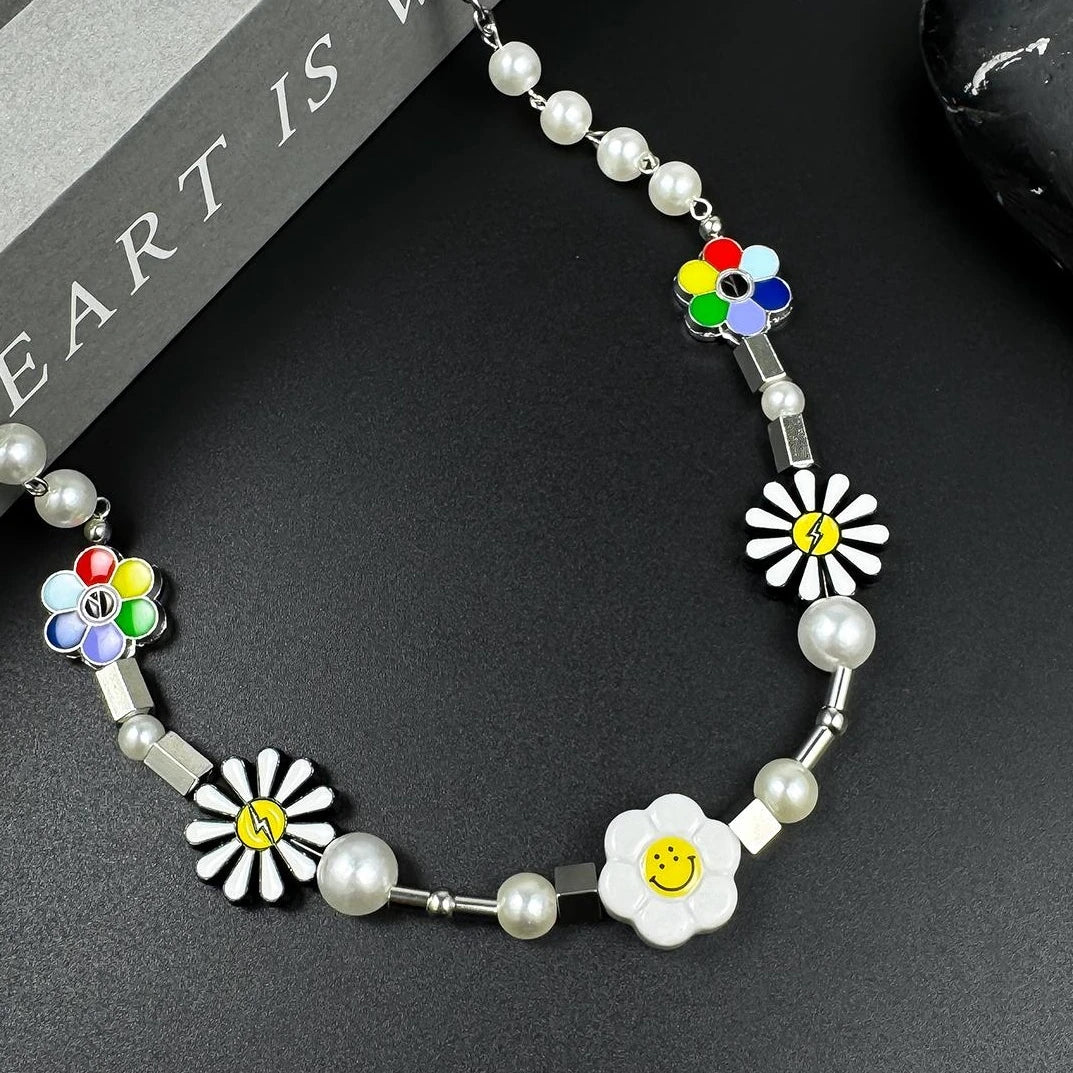 Accessories Sunflower Daisy Chain With Imitation Pearl