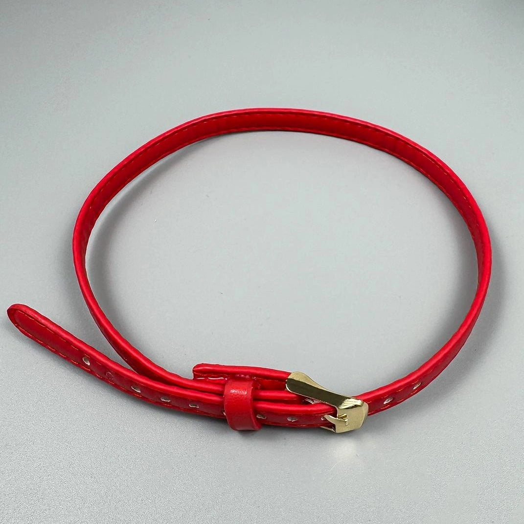 Accessories Textured Wine Red Choker Necklace