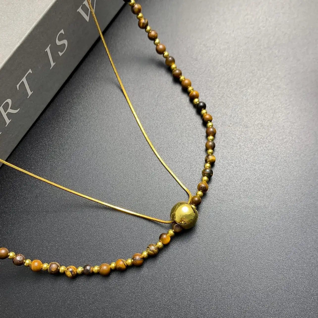 Accessories Tiger S Eye Double Layer Pendant Necklace