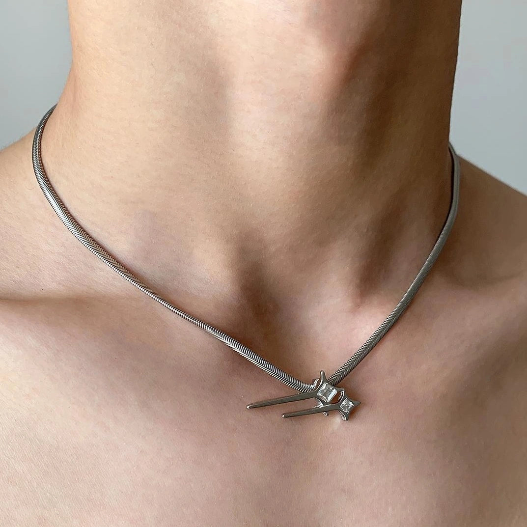 Accessories Titanium Steel Blade Necklace