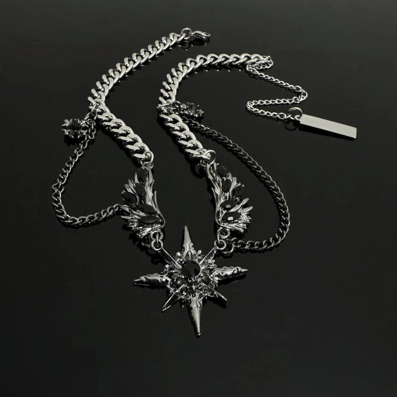 Accessories Titanium Steel Wing Choker Necklace
