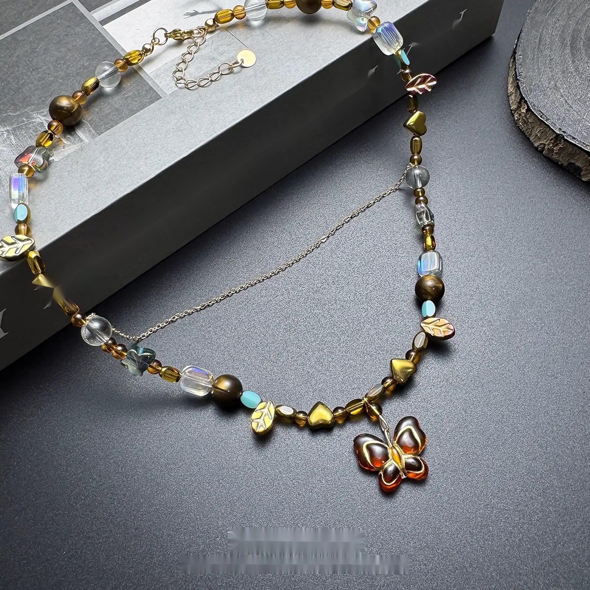Accessories_Vintage_Beaded_Butterfly_Pendant_Double_Layer_Choker_MISSTT