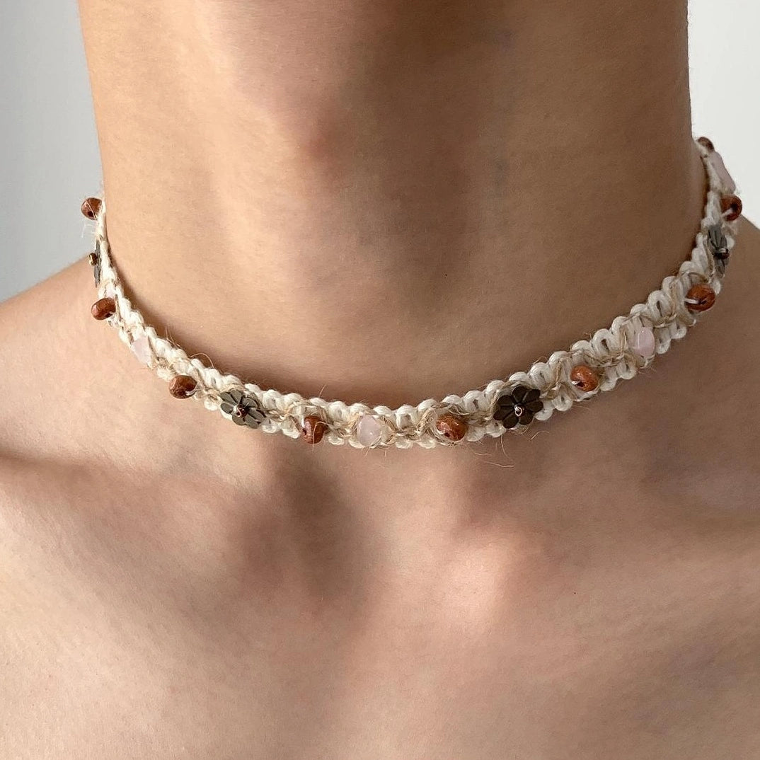Accessories Vintage Beaded Choker Necklace