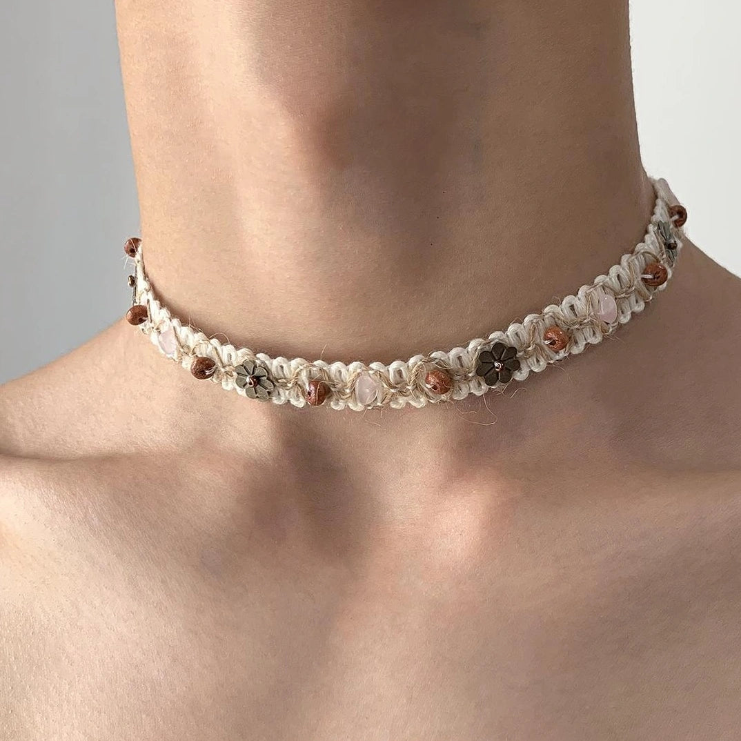Accessories Vintage Beaded Choker Necklace