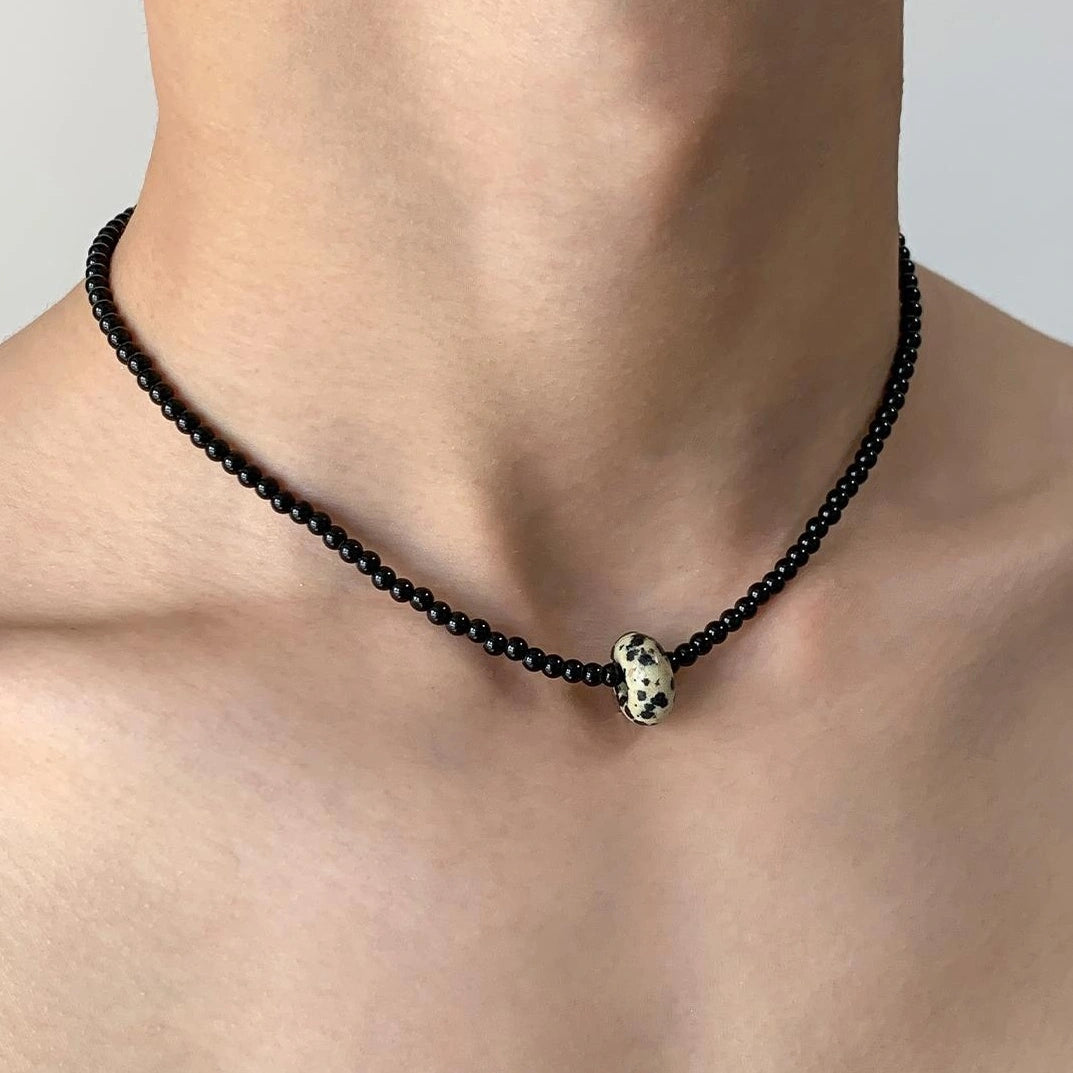 Accessories Vintage Beaded Pendant Choker Necklace